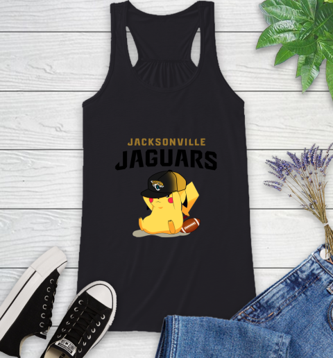 NFL Pikachu Football Sports Jacksonville Jaguars Racerback Tank 2
