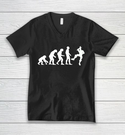 Fortnite Tshirt Human Evolution Take That L Emote Dance V-Neck T-Shirt