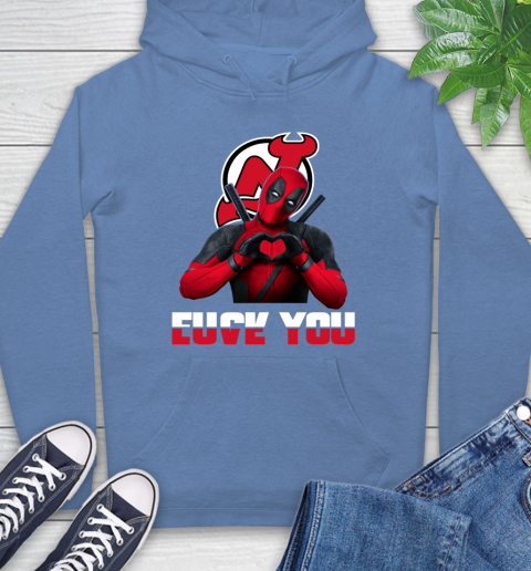 NHL New Jersey Devils Deadpool Love You Fuck You Hockey Sports Hoodie 11
