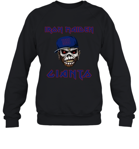 NFL New York Giants Iron Maiden Rock Band Music Football Sports WKzm0MXYQCM sweatshirt 35 95 151514 front black
