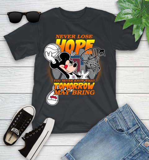 LA Clippers NBA Basketball Mickey Disney Never Lose Hope Youth T-Shirt