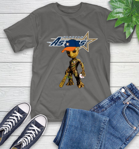MLB Houston Astros Groot Guardians Of The Galaxy Baseball T-Shirt 9