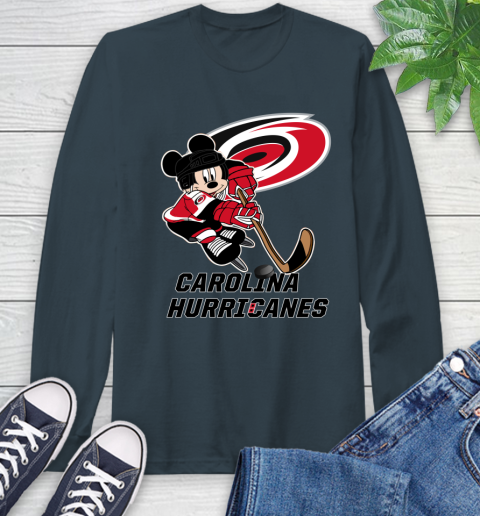 NHL Carolina Hurricanes Mickey Mouse Disney Hockey T Shirt Long Sleeve T-Shirt 8