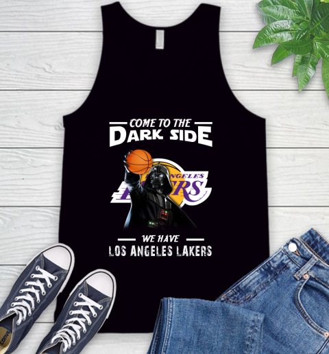 NBA Come To The Dark Side We Have Los Angeles Lakers Star Wars Darth Vader Basketball Tank Top