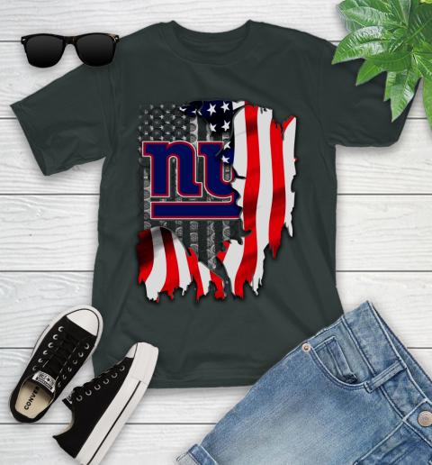 New York Giants NFL Football American Flag Youth T-Shirt 6