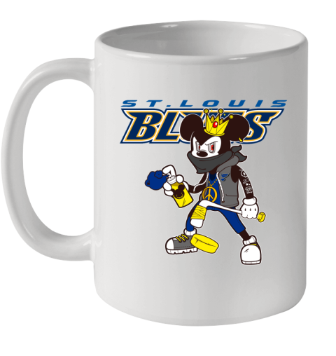 St.Louis Blues NHL Hockey Mickey Peace Sign Sports Ceramic Mug 11oz