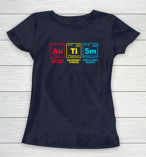 Autism Awareness Elements Periodic Table Women's T-Shirt 2