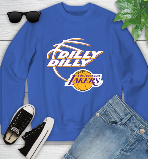 NBA Los Angeles Lakers Dilly Dilly Basketball Sports Youth Sweatshirt 8