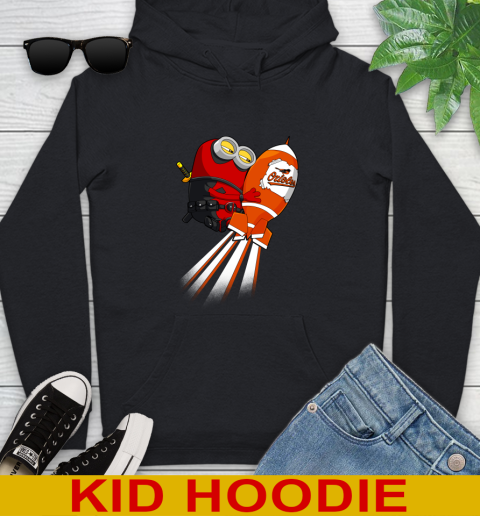 MLB Baseball Baltimore Orioles Deadpool Minion Marvel Shirt Youth Hoodie