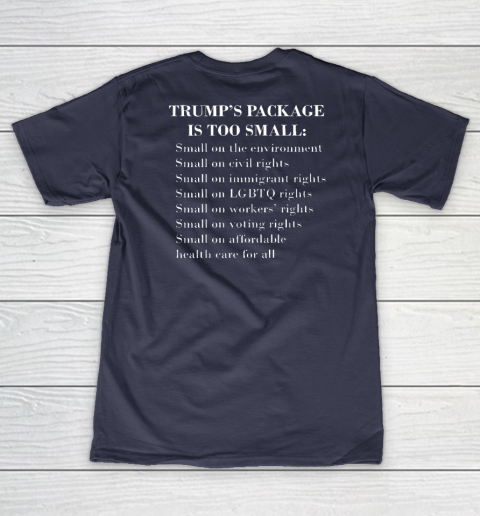 Trump Too Small (Print on front and back) Women's V-Neck T-Shirt 14