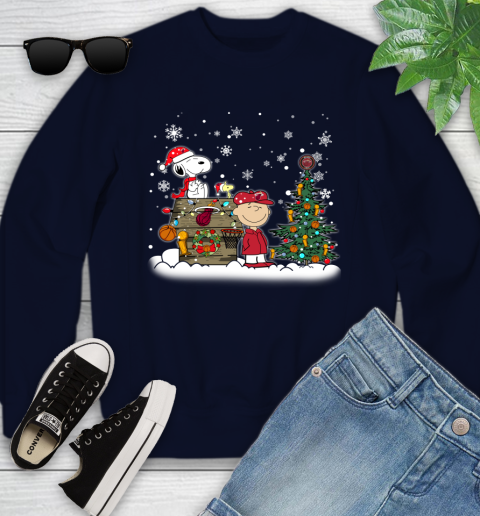 Miami Heat NBA Basketball Christmas The Peanuts Movie Snoopy Championship Youth Sweatshirt 2