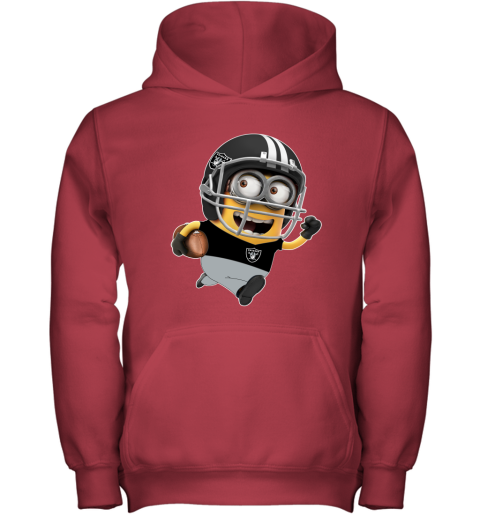 NFL Oakland Raiders Minions Disney Football Sports FwSHOUvN6Bl youth hoodie 43 95 151514 front red