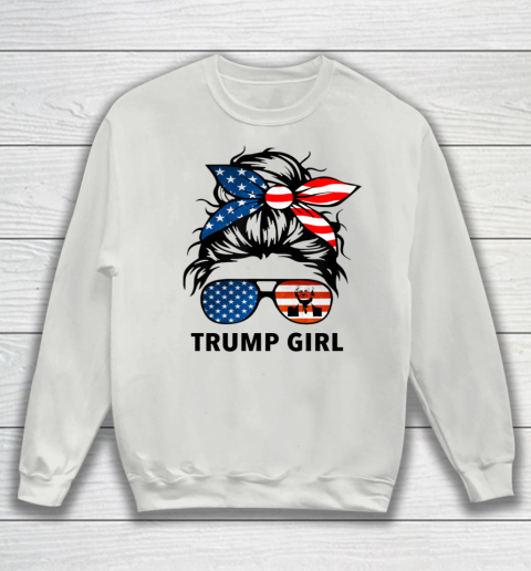 Trump Girl American Flag Glass Sweatshirt 3