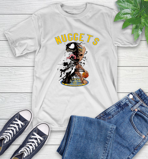 NBA Denver Nuggets Basketball Venom Groot Guardians Of The Galaxy T-Shirt
