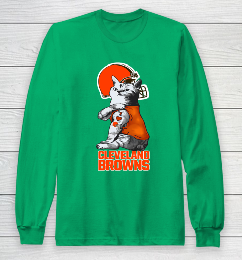 NFL Football My Cat Loves Cleveland Browns Long Sleeve T-Shirt 12