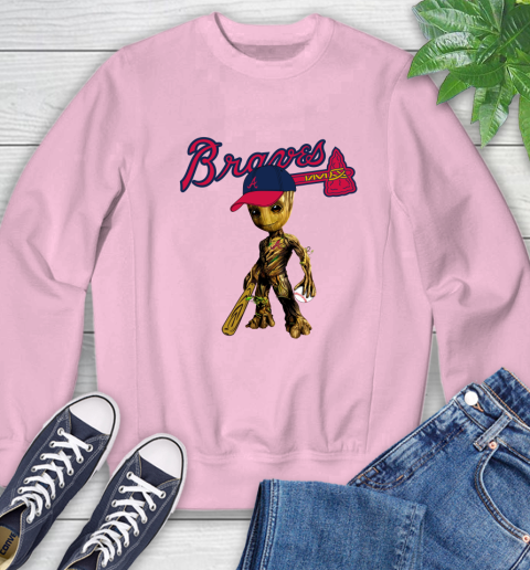 MLB Atlanta Braves Groot Guardians Of The Galaxy Baseball Sweatshirt 9