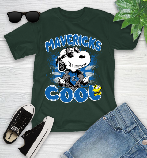 NBA Basketball Dallas Mavericks Cool Snoopy Shirt Youth T-Shirt 4