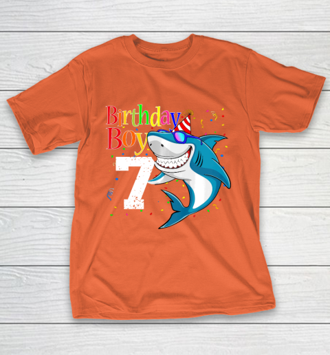 Kids 7th Birthday Boy Shark Shirts 7 Jaw Some Four Tees Boys 7 Years Old T-Shirt 4