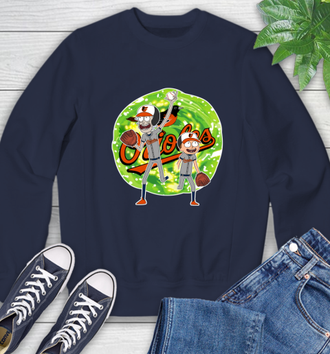MLB Baltimore Orioles Rick And Morty Baseball Sports Sweatshirt 3