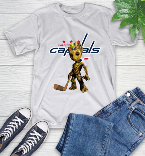 Washington Capitals NHL Hockey Groot Marvel Guardians Of The Galaxy T-Shirt 12