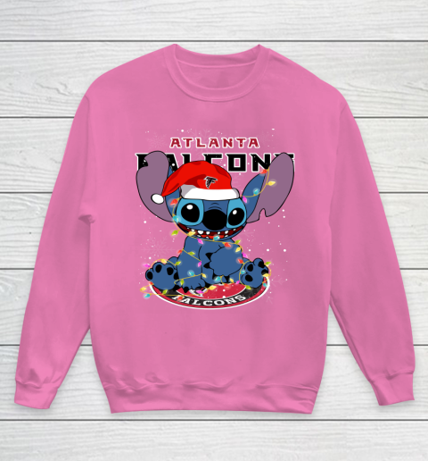 Atlanta Falcons NFL Football noel stitch Christmas Youth Sweatshirt 3