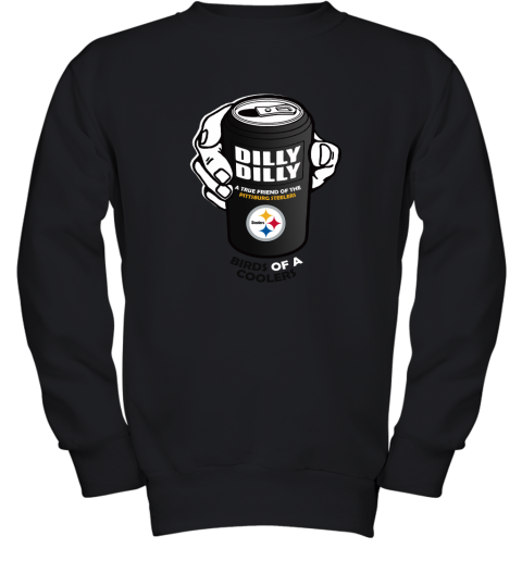 Bud Light Dilly Dilly! Pittburg Steelers Birds Of A Cooler Youth Sweatshirt