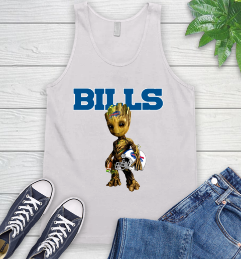 Buffalo Bills NFL Football Groot Marvel Guardians Of The Galaxy Tank Top