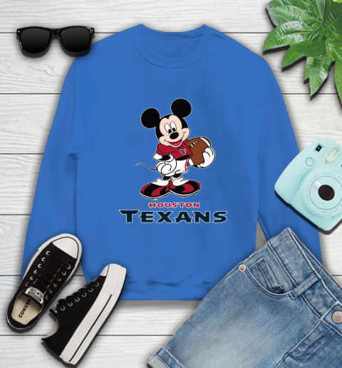 NFL Football Houston Texans Cheerful Mickey Mouse Shirt Sweatshirt 9