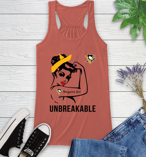 NHL Pittsburgh Penguins Girl Unbreakable Hockey Sports Racerback Tank 2