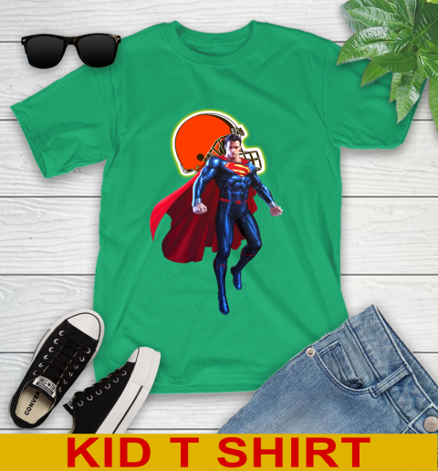 NFL Superman DC Sports Football Cleveland Browns Youth T-Shirt 6
