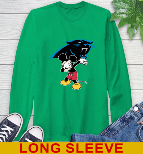 Carolina Panthers NFL Football Dabbing Mickey Disney Sports Long Sleeve T-Shirt 7