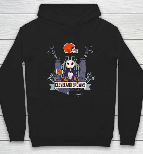 NFL Cleveland Browns Football Jack Skellington Halloween Hoodie