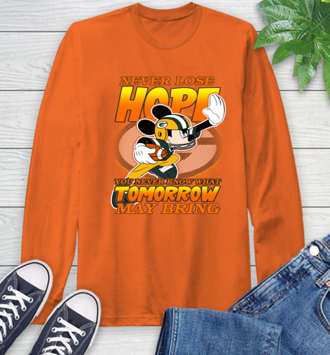 Green Bay Packers NFL Football Mickey Disney Never Lose Hope Long Sleeve T-Shirt 4