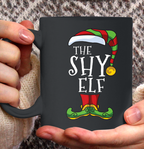 Shy Elf Family Matching Christmas Group Funny Pajama Ceramic Mug 11oz