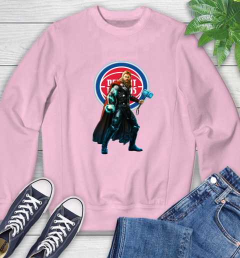 NBA Thor Avengers Endgame Basketball Detroit Pistons Sweatshirt 9