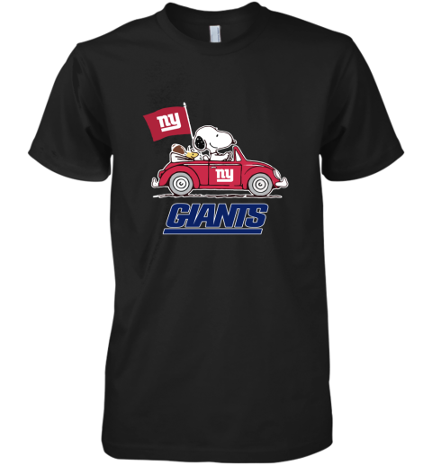 Snoopy And Woodstock Ride The New York Giants Car NFL Premium Men's T-Shirt