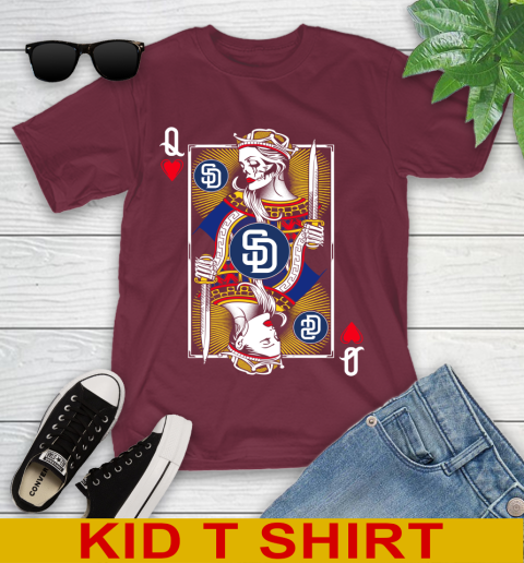 MLB Baseball San Diego Padres The Queen Of Hearts Card Shirt Youth T-Shirt 5
