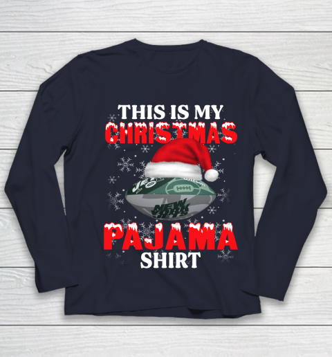 New York Jets This Is My Christmas Pajama Shirt NFL Youth Long Sleeve 2