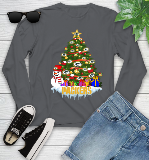 Green Bay Packers Merry Christmas NFL Football Sports Youth Long Sleeve 8