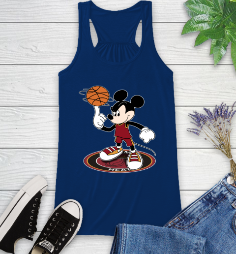 NBA Basketball Miami Heat Cheerful Mickey Disney Shirt Racerback Tank 8