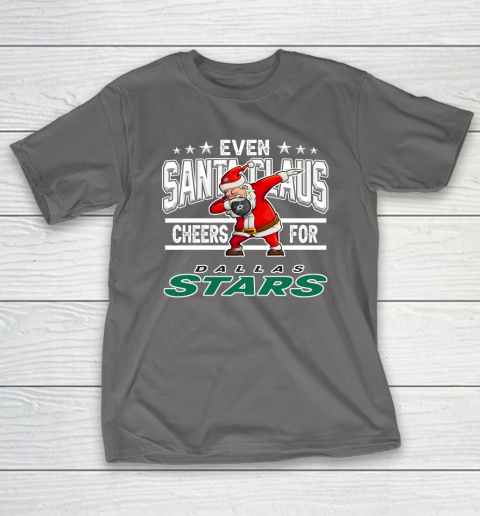 Dallas Stars Even Santa Claus Cheers For Christmas NHL T-Shirt 8