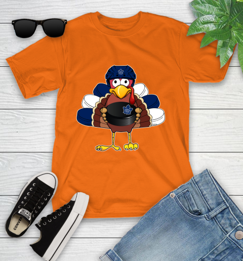 Toronto Maple Leafs Turkey Thanksgiving Day Youth T-Shirt 7