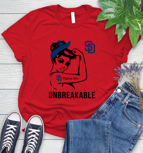 MLB San Diego Padres Girl Unbreakable Baseball Sports Women's T-Shirt 9