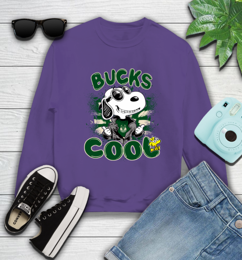 NBA Basketball Milwaukee Bucks Cool Snoopy Shirt Sweatshirt 4
