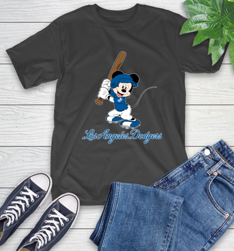 MLB Baseball Los Angeles Dodgers Cheerful Mickey Mouse Shirt T-Shirt