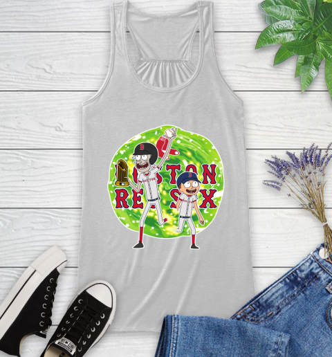 MLB Boston Red Sox Rick And Morty Commissioner's Trophy Baseball Sports Racerback Tank