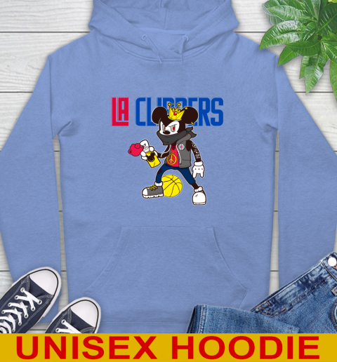 LA Clippers NBA Basketball Mickey Peace Sign Sports Hoodie - Image 12