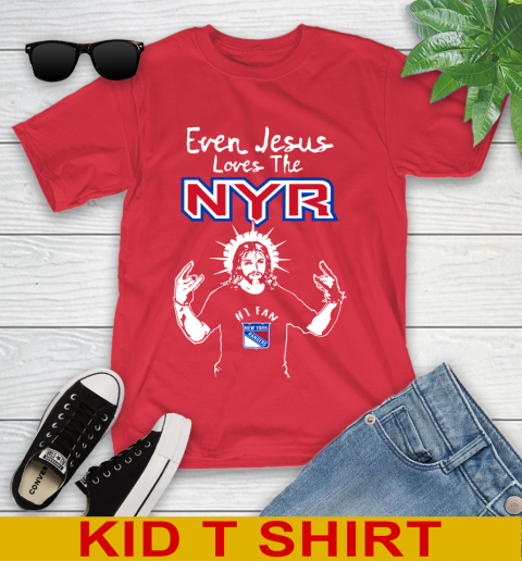 New York Rangers NHL Hockey Even Jesus Loves The Rangers Shirt Youth T-Shirt 11