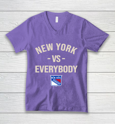 New York Rangers Vs Everybody V-Neck T-Shirt 8