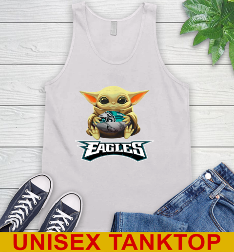 NFL Football Philadelphia Eagles Baby Yoda Star Wars Shirt Tank Top